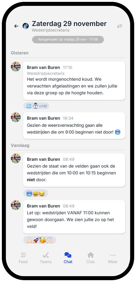 Bericht over een afgelasting in een tijdelijke Lulu-groep