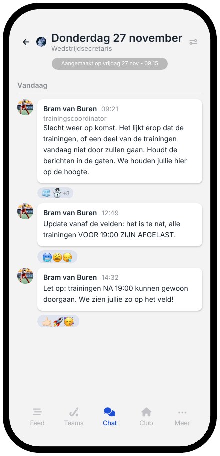 Overzicht van afgelaste wedstrijden in Lulu