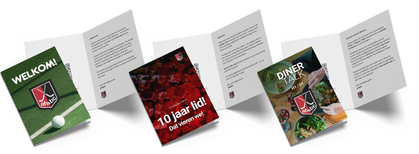 Ansichtkaarten die LISA automatisch naar leden verstuurt
