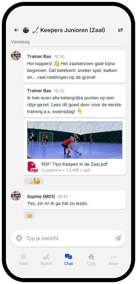 Groepsgesprek van keepers junioren zaal in Lulu