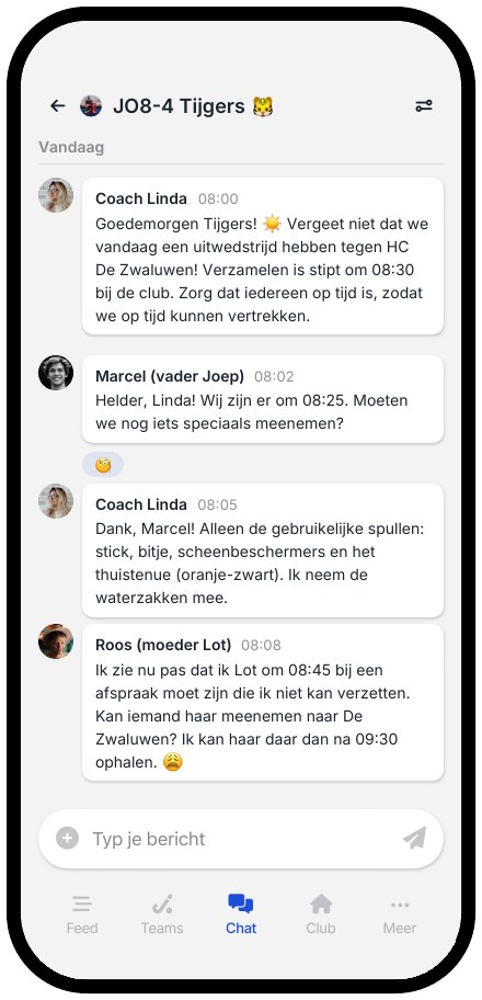 Groepsgesprek van team JO8-4 in Lulu