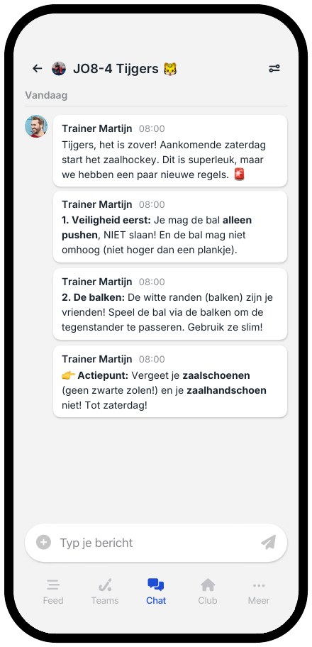 Bericht met uitleg voor nieuwe coaches in Lulu